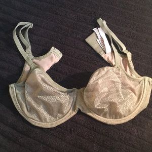 Semi- sheer unlined bra. VS 34DD